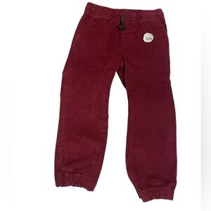 Black Cherry corduroy pull on joggers functional drawstring 3T urban hipster